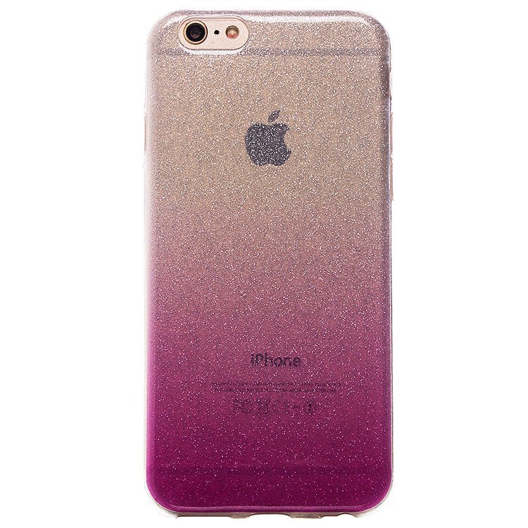 Накладка силиконовая Glamour iPhone 6 purple/silver