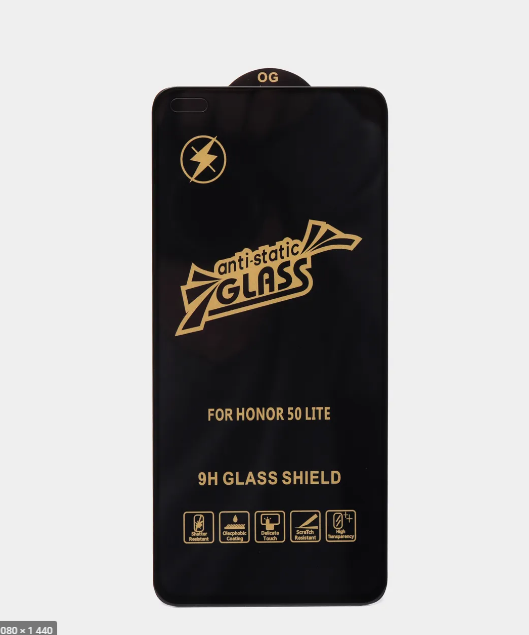 Стекло 6D "Full glue" для INFINIX Smart 7, олеофобное покрытие (черное) ANTI-STATIC