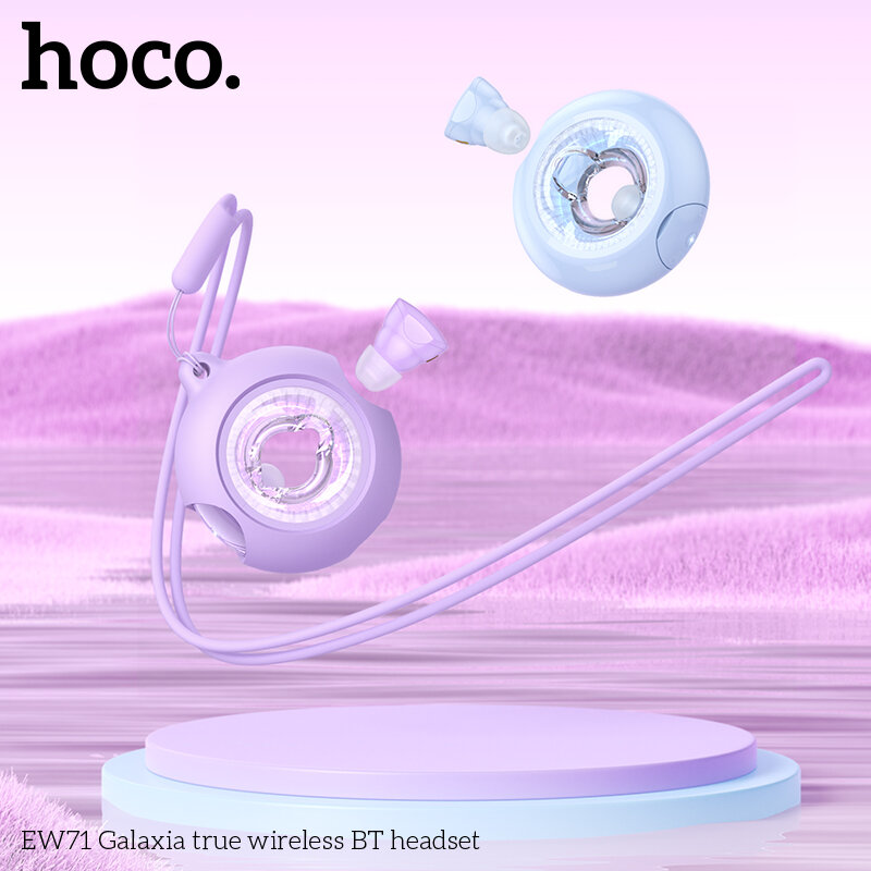 Наушники Bluetooth HOCO EW71 TWS, фиолетовые