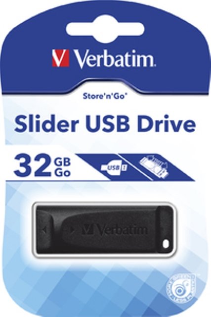 Verbatim USB 32GB Slider Black