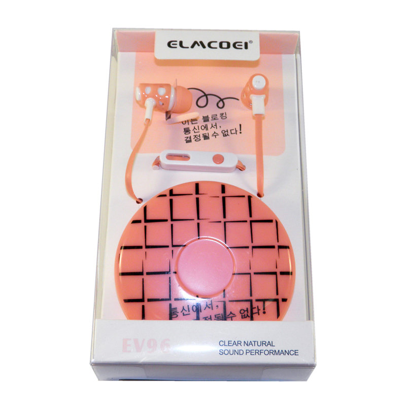 Гарнитура MP3 Elmcoei EV96 с кнопкой ответа красная