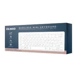 Клавиатура Olmio WK-05, беспроводная, компактная, белая