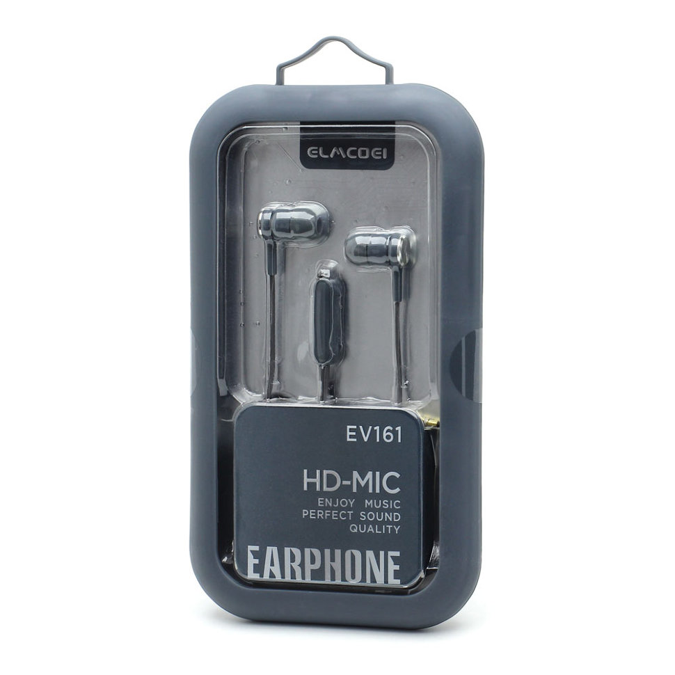 Гарнитура MP3 Elmcoei EV-161 с кнопкой ответа серая
