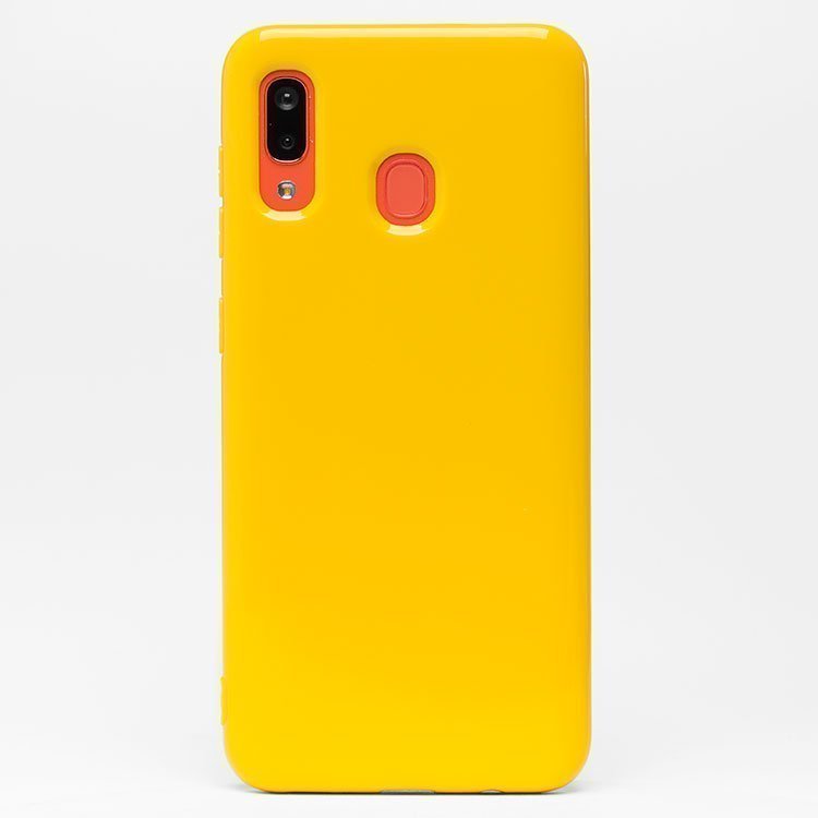 Накладка SC158 Samsung A205/A305 Galaxy A20/A30 Глянец желтая