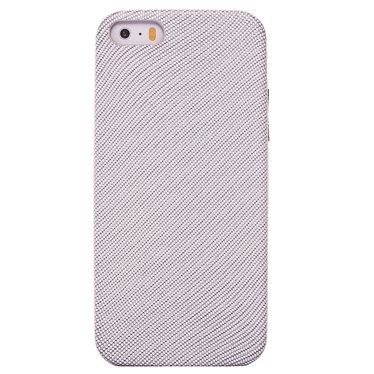 Накладка фактурная SC079 с имитацией ткани  iPhone 5 серая