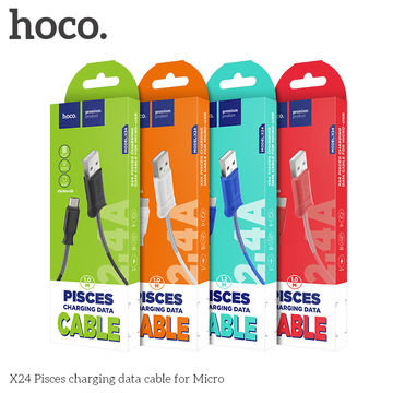 Кабель USB - MicroUSB HOCO X24 Pisces красный - СКИДКА 10%