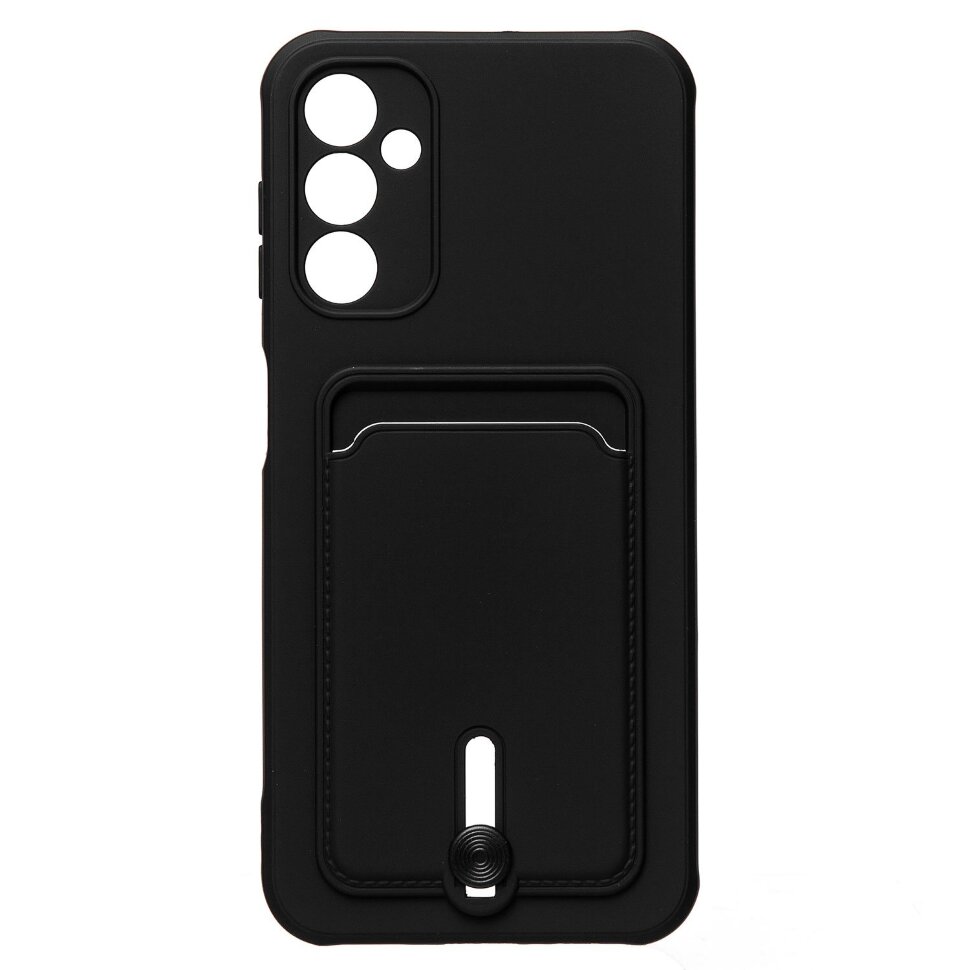 Накладка SC304 Samsung A145 Galaxy A14 с визитницей (black)