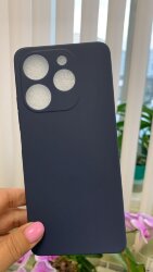 Накладка силиконовая SOFT TOUCH Tecno Spark 10 Pro, темно-синяя