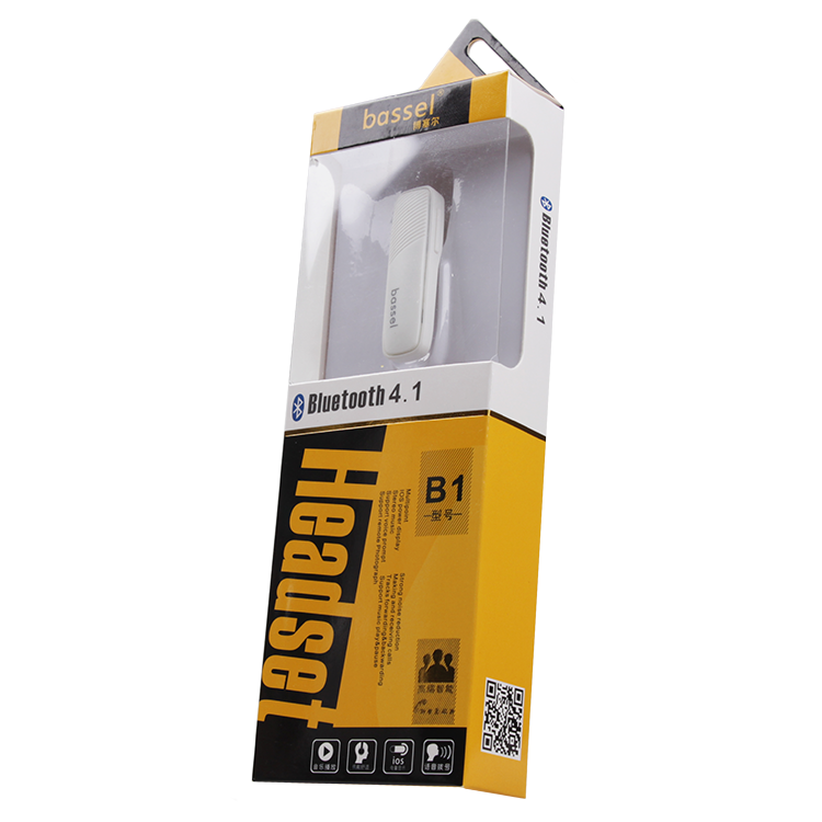 BLUETOOTH-гарнитура bassel B1 белая