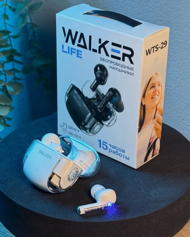 Наушники WALKER Bluetooth WTS-29, белые