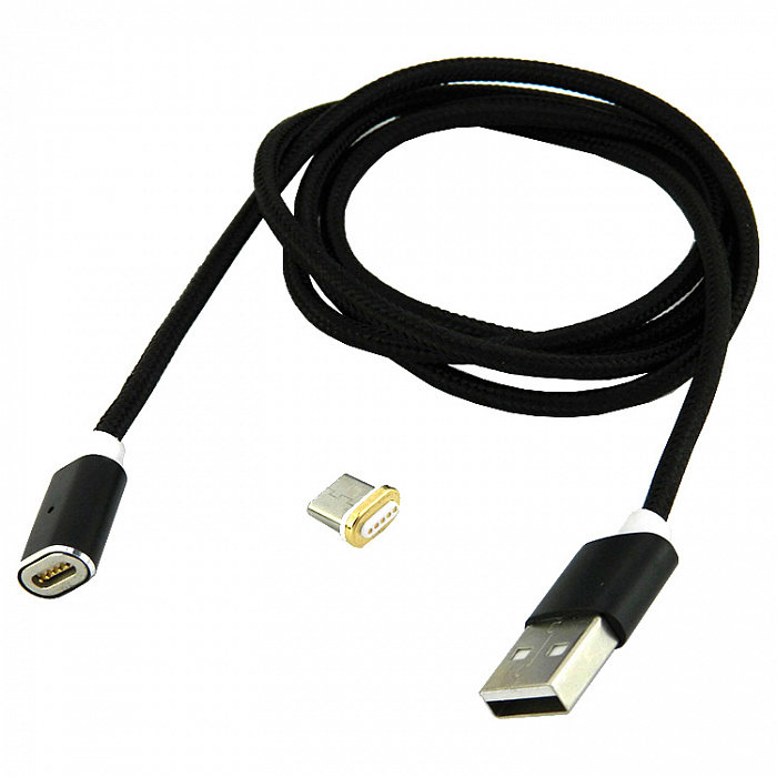 Кабель USB - Type-C МАГНИТНЫЙ черный