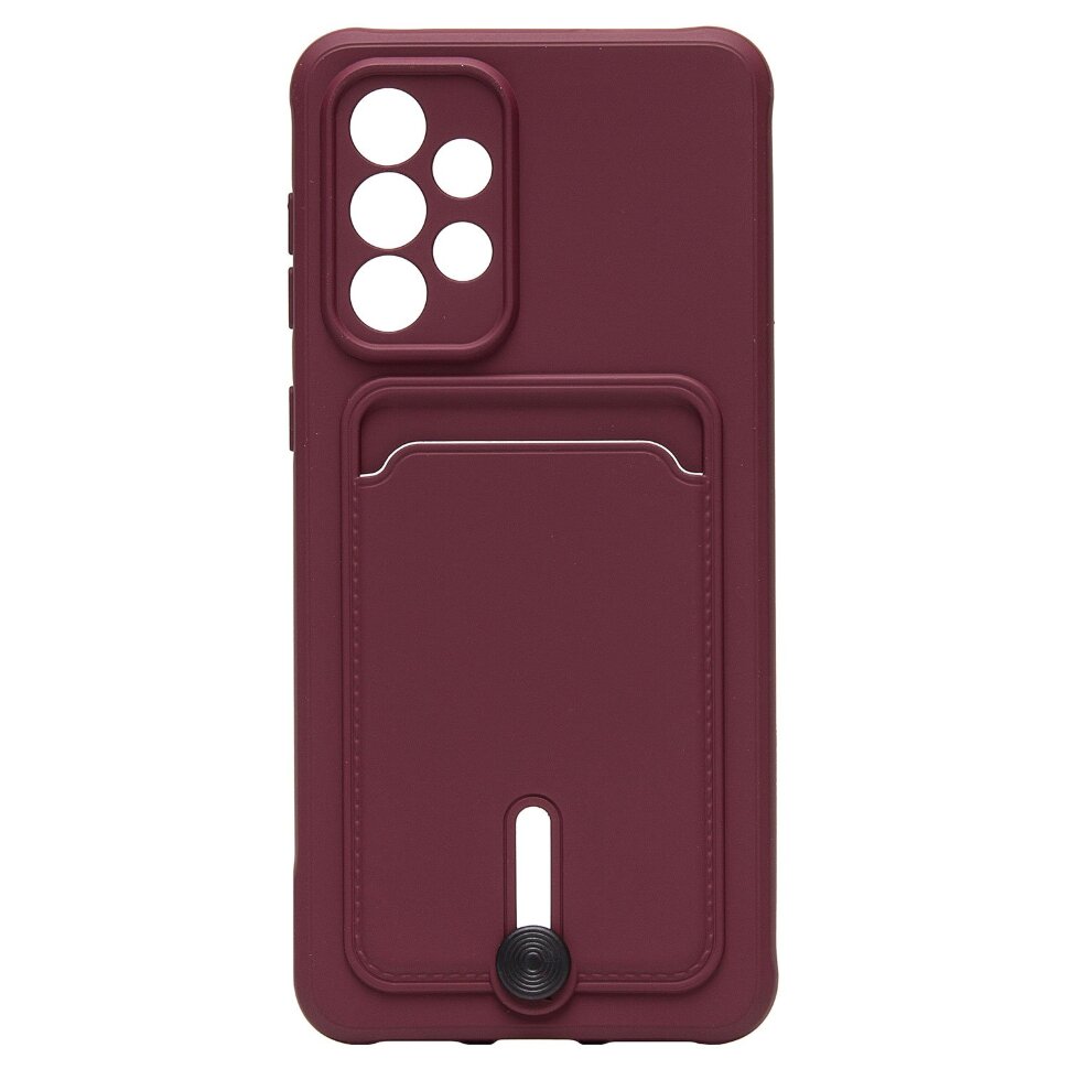 Накладка SC304 Samsung A336 Galaxy A33 5G с визитницей (bordo)