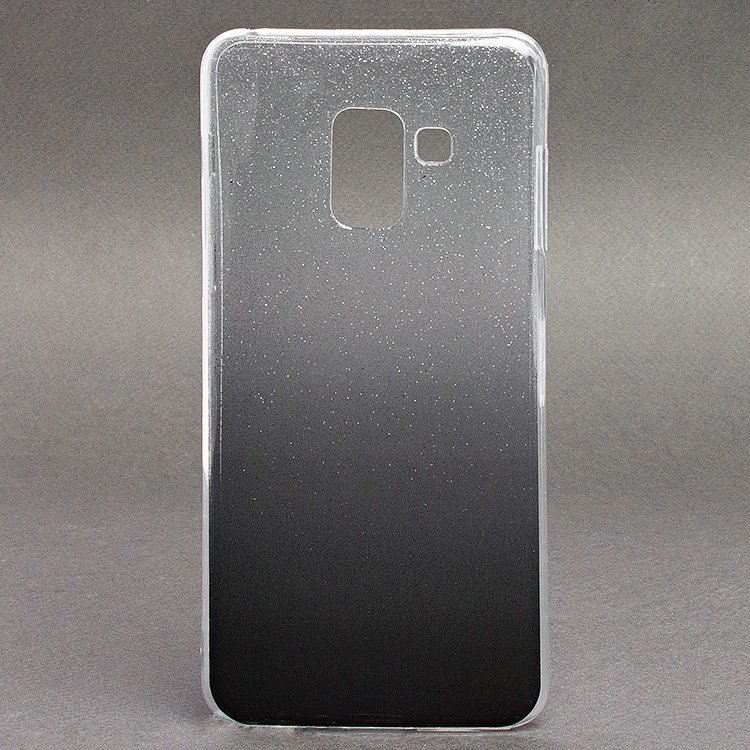 Накладка силиконовая Glamour Samsung A530 Galaxy A8 2018 black/silver