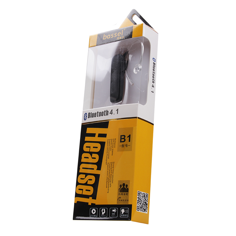 BLUETOOTH-гарнитура bassel B1 черная