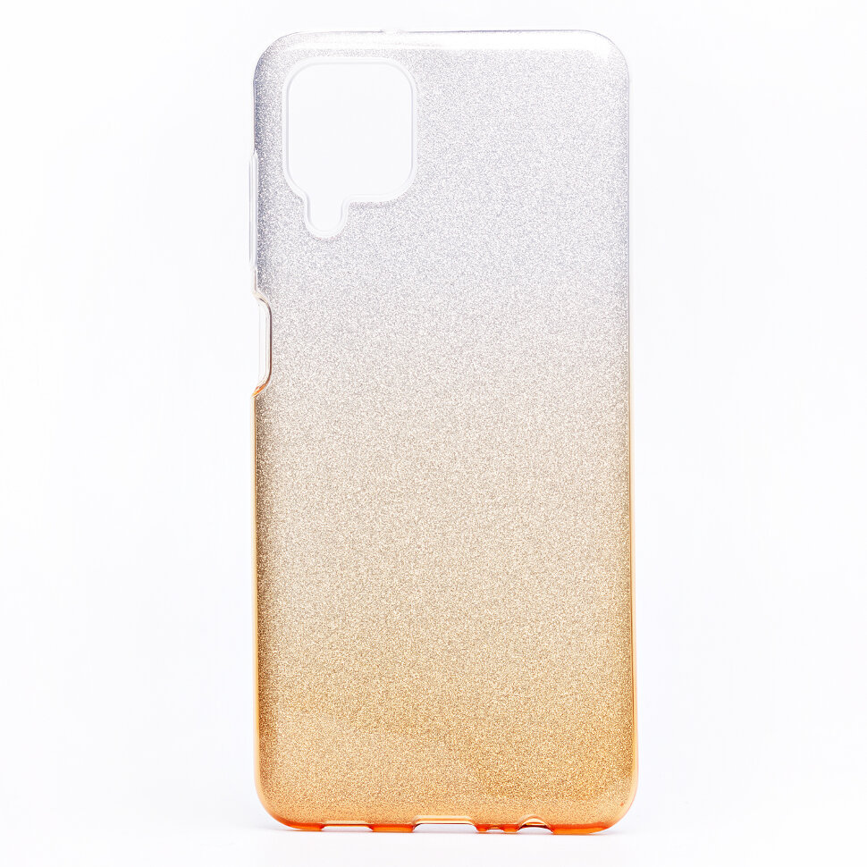 Накладка SC097 БЛЕСТКИ градиент 3в1 Samsung A125 Galaxy A12 (gold/silver)