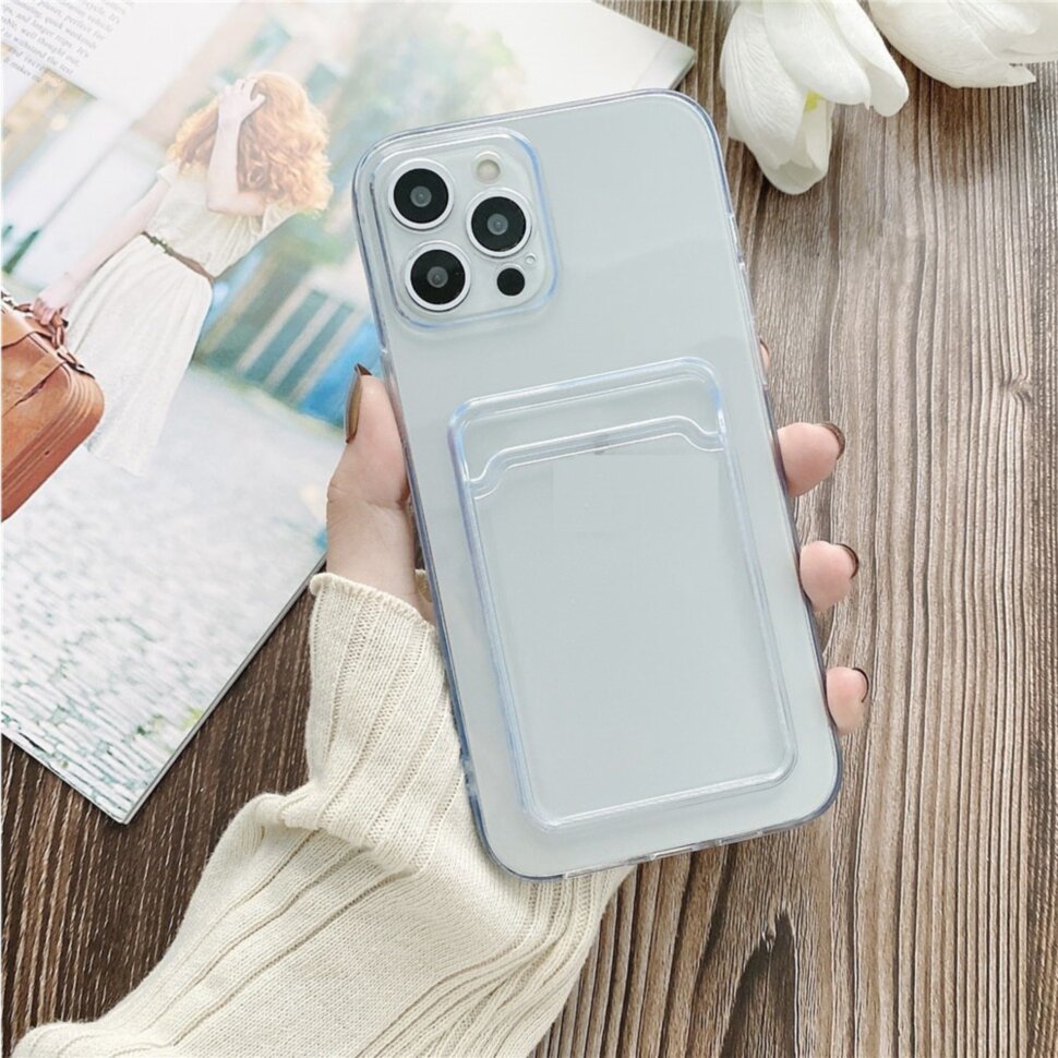 Накладка прозрачная с визитницей Samsung Galaxy S24 Plus/S25 Plus