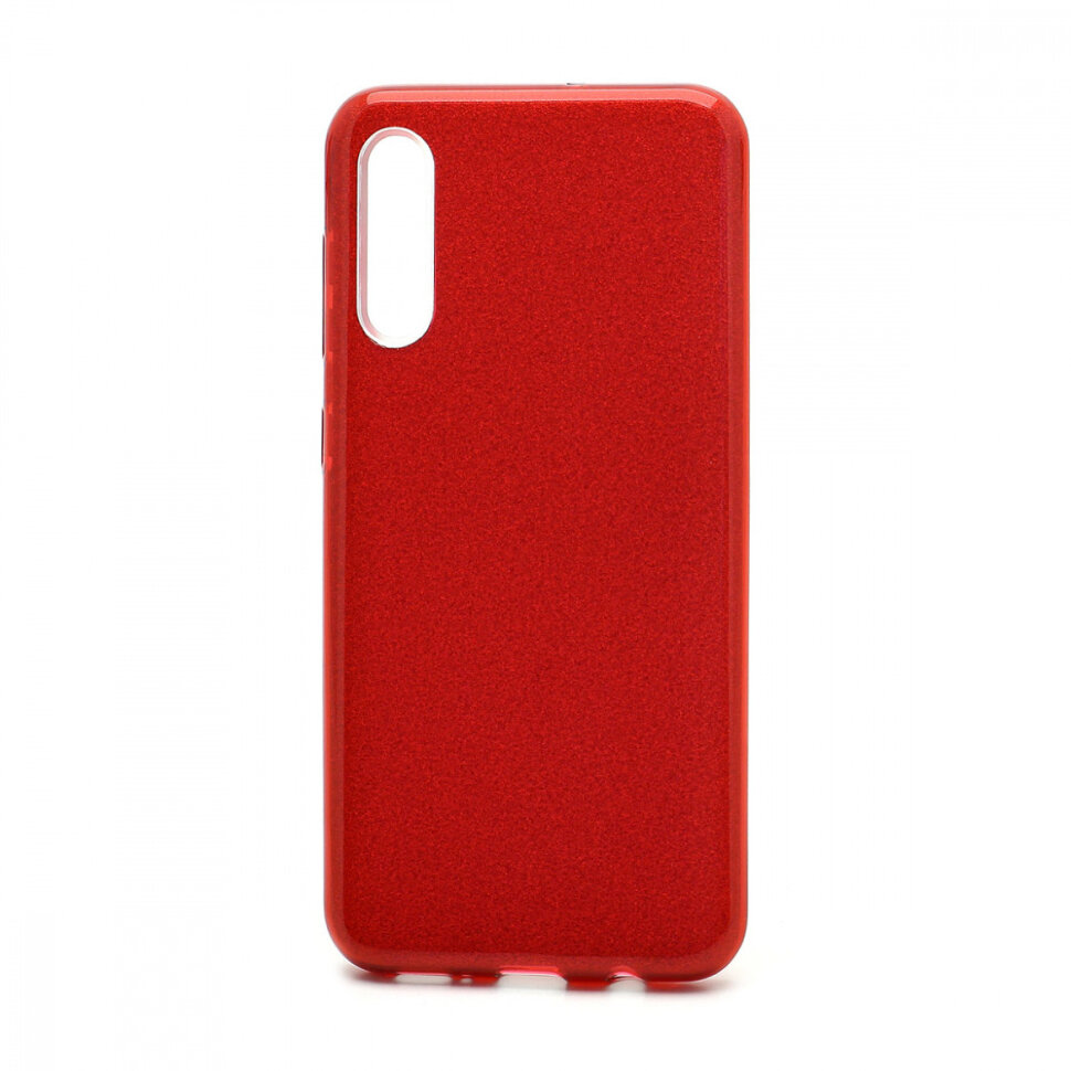 Накладка SC097 БЛЕСТКИ 3в1 Samsung A505 Galaxy A50 2019 (red)