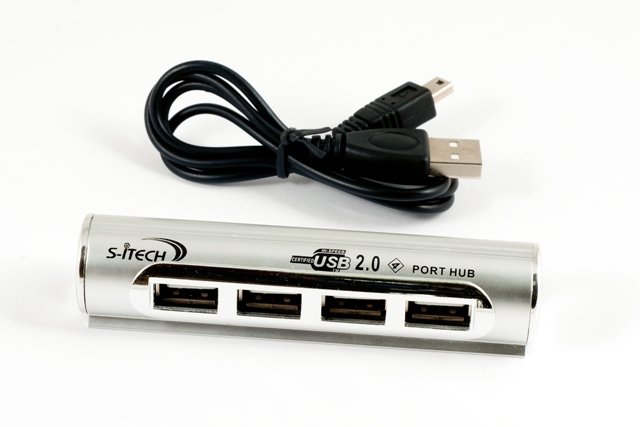 USB HUB 2.0 S-iTECH HB2306 4 порта серебристый