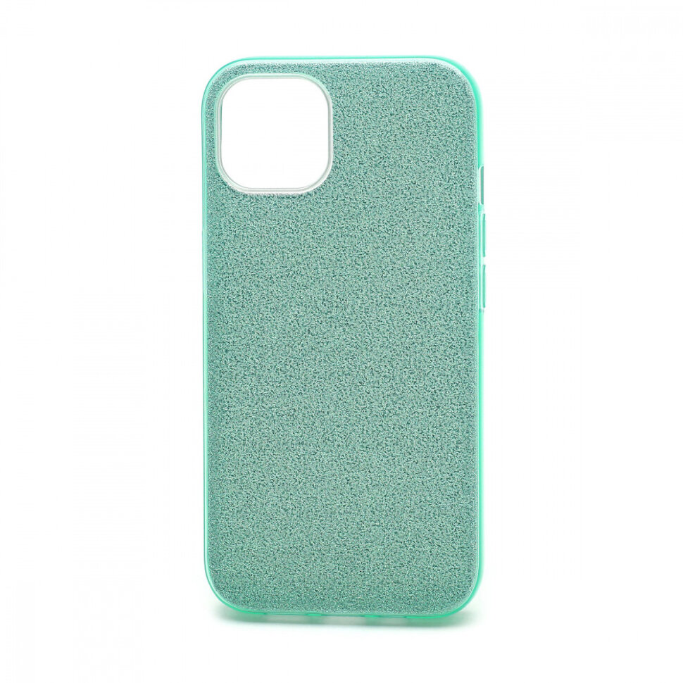 Накладка SC097 БЛЕСТКИ 3в1 для Apple iPhone 13 (green)