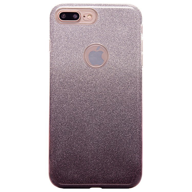 Накладка SC097 Градиент БЛЕСТКИ 3в1 iPhone 7 Plus (black/silver)