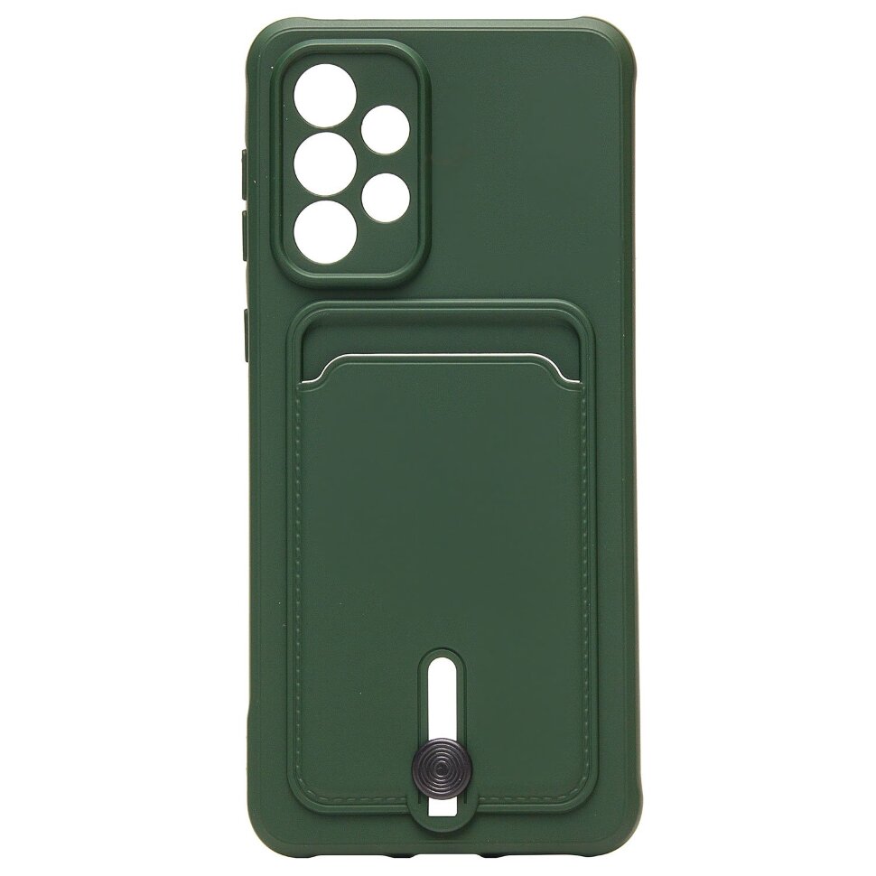 Накладка SC304 Samsung A336 Galaxy A33 5G с визитницей (dark green)