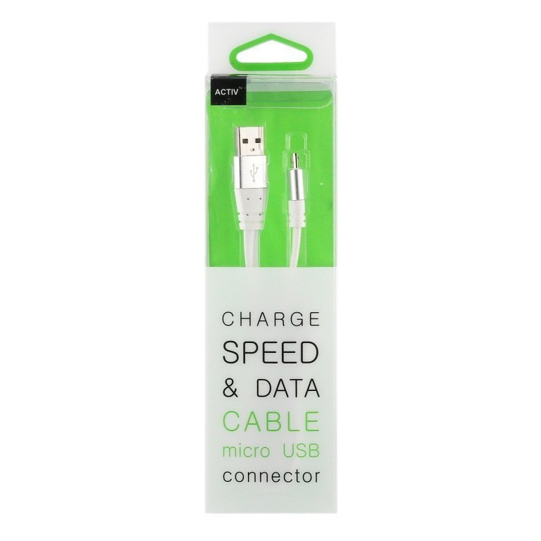 Кабель USB - MicroUSB Active Nice 100 cm белый