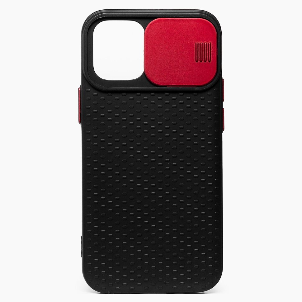 Накладка SC193 iPhone 12 Pro Max (black/red)