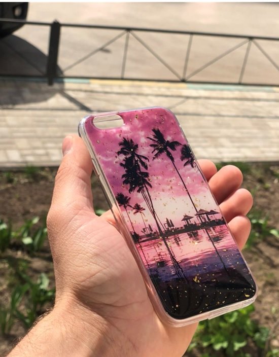 Накладка Fantastique 3D с блестками Xiaomi Note 7 SanSet