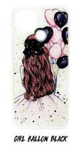 Накладка с рисунком Fantastique Realme C21 GirlBallonBlack