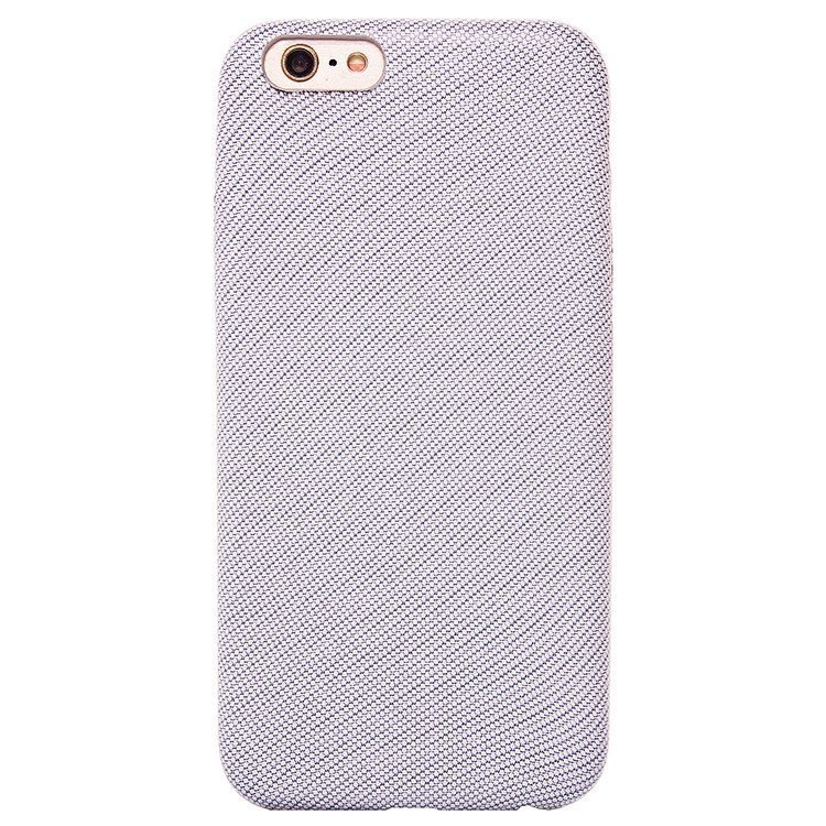 Накладка фактурная SC079 с имитацией ткани  iPhone 6 серая