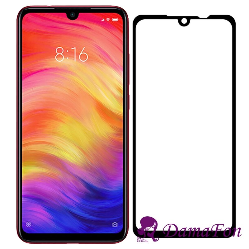 Стекло защитное Krutoff Full Glue для Xiaomi Redmi Note 7 с рамкой черное