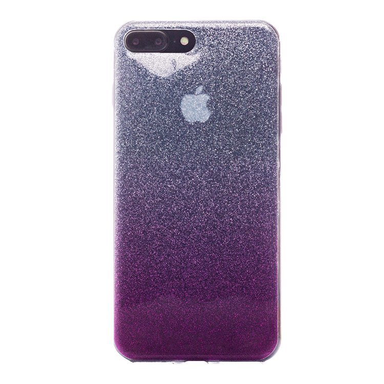 Накладка силиконовая Glamour iPhone 7 Plus/8 Plus purple/silver