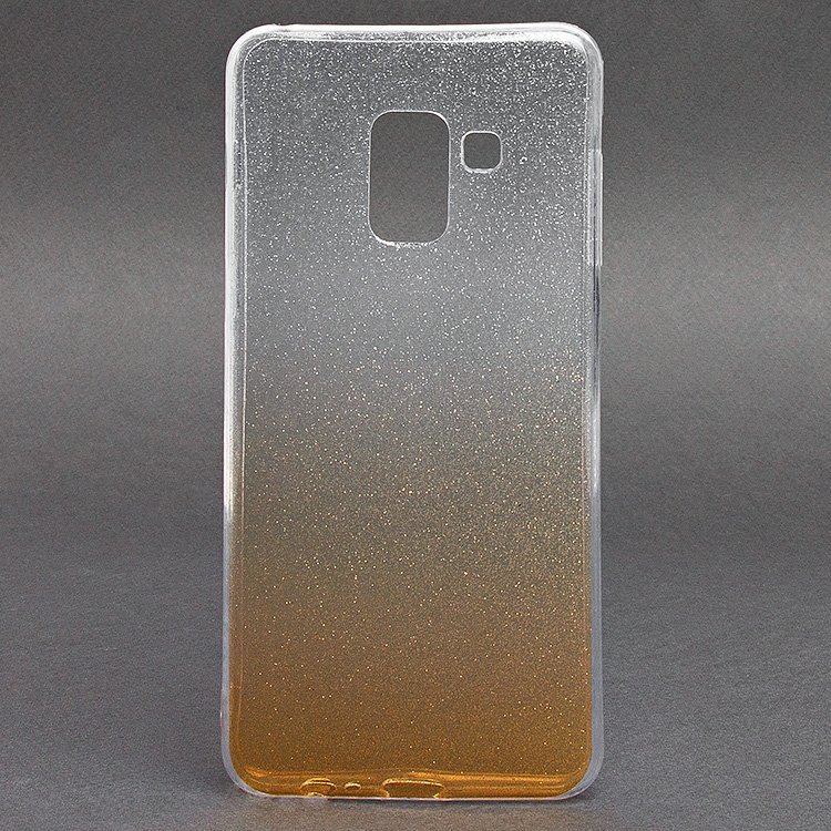 Накладка силиконовая Glamour Samsung A530 Galaxy A8 2018 gold/silver