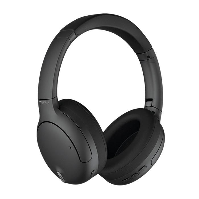 Наушники WALKER Bluetooth полноразмерные WBT-93, ANC/ENC, кейс, черные