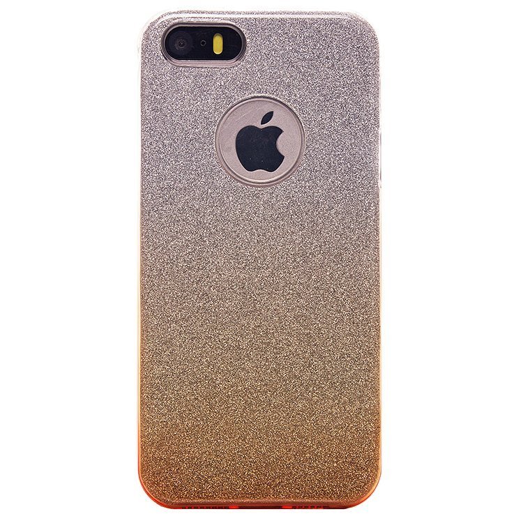 Накладка SC097 Градиент БЛЕСТКИ 3в1 iPhone 7 Plus (gold/silver)
