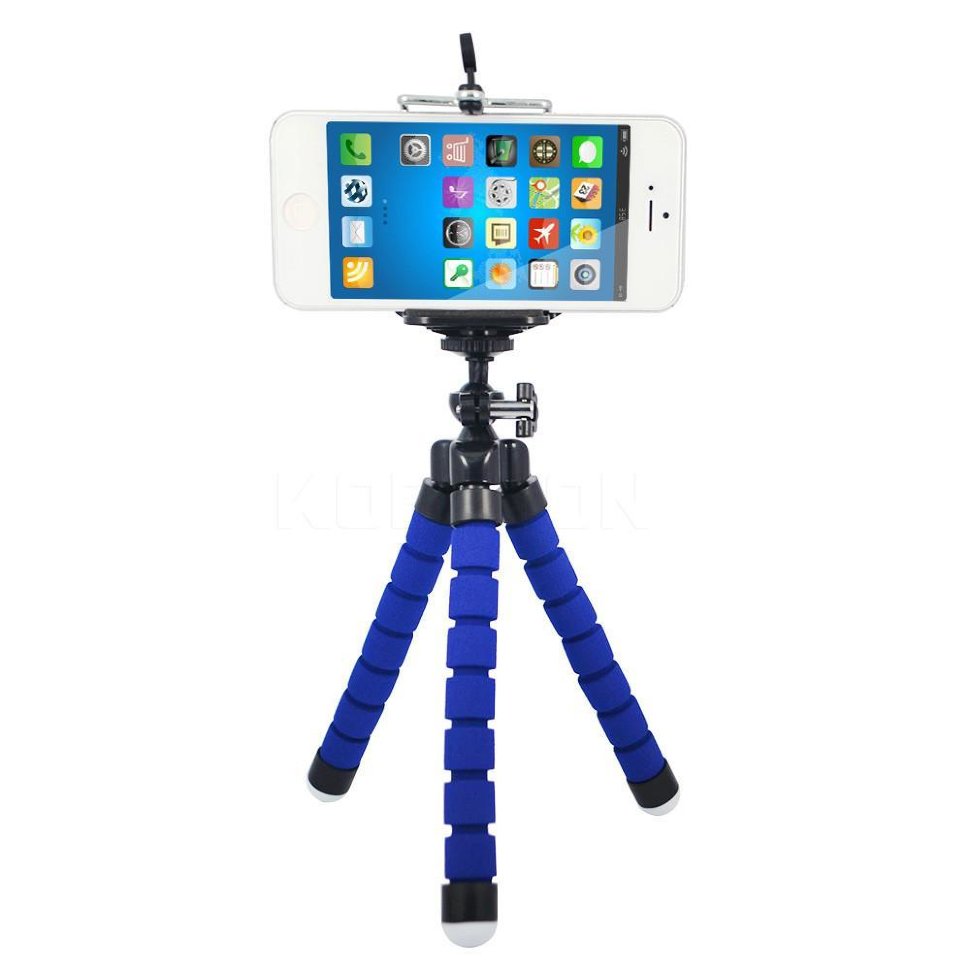 Трипод для селфи - Tripod mini синий (коробка)