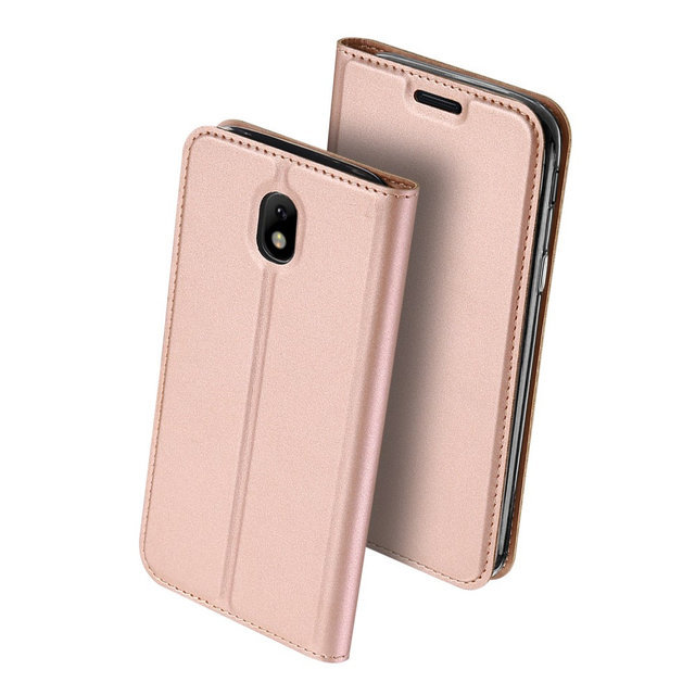 Чехол-книга Dux Ducis SKIN Pro Series для Samsung J330 Galaxy J3 2017 rose gold