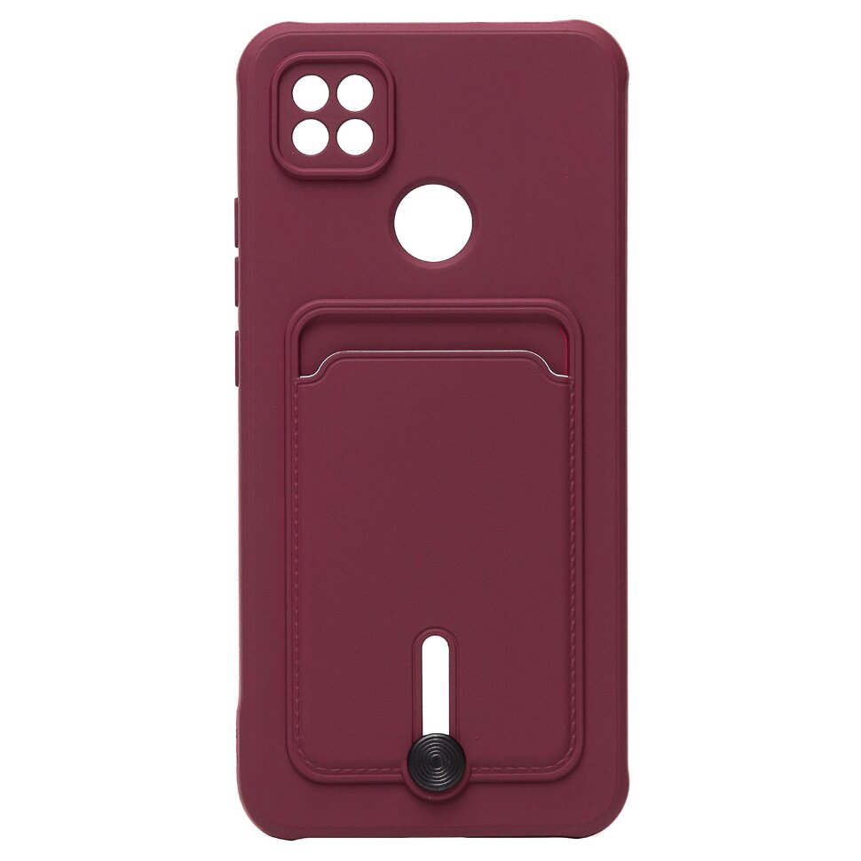 Накладка SC304 Xiaomi Redmi 10A с визитницей (bordo)