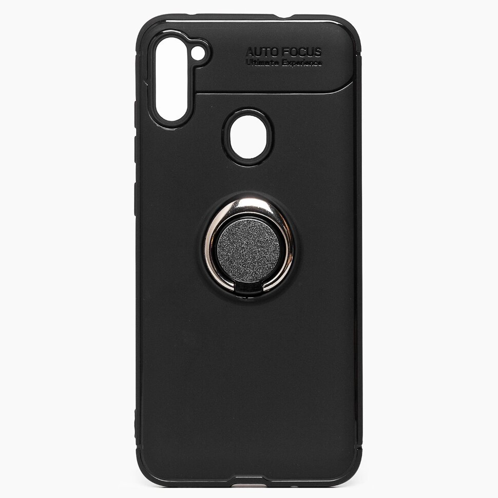 Накладка SC131 Samsung A115/M115 Galaxy A11/M11+ кольцо-держатель (black)