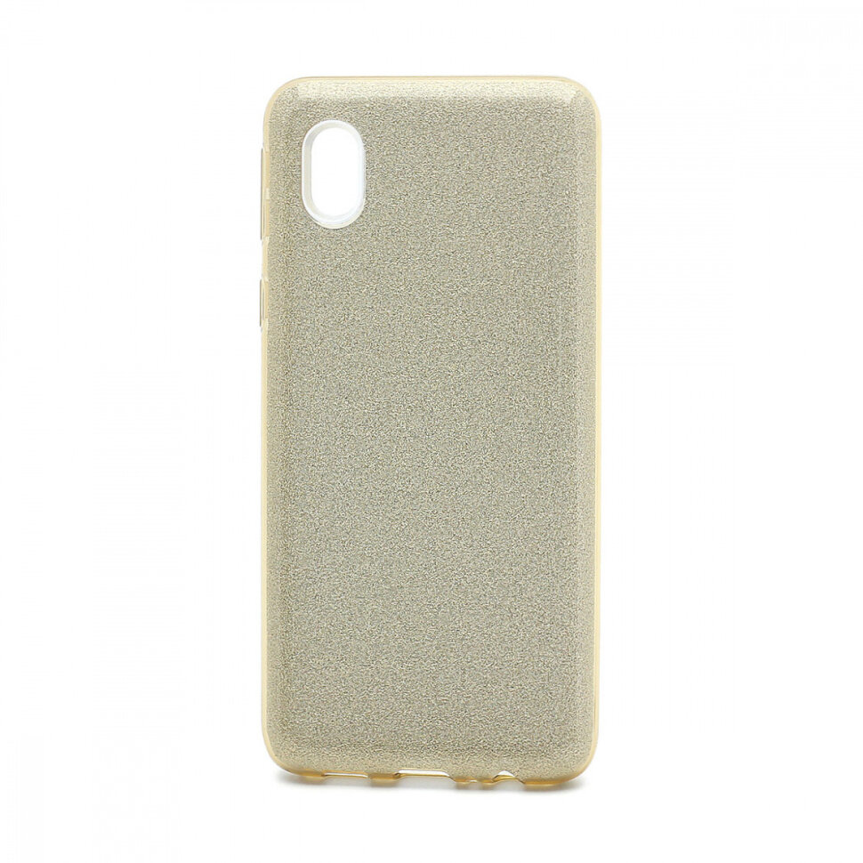 Накладка SC097 БЛЕСТКИ 3в1 Samsung A013 Galaxy A01 Core (gold)