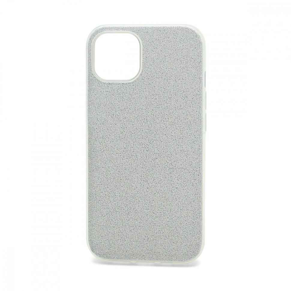 Накладка SC097 БЛЕСТКИ 3в1 для Apple iPhone 13 (silver)