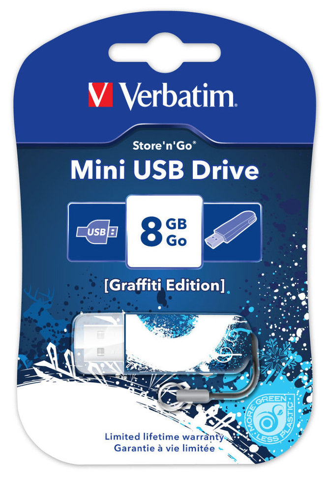 Verbatim USB 8GB Mini Graffiti Edition Blue