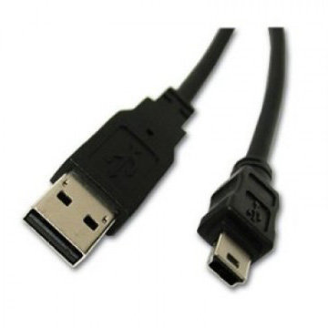 Кабель USB - miniUSB 1.0 метр черный