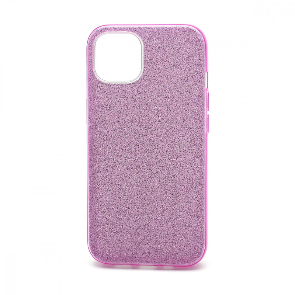 Накладка SC097 БЛЕСТКИ 3в1 для Apple iPhone 13 (violet)