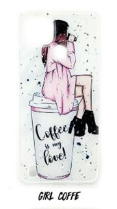 Накладка с рисунком Fantastique Realme C21 GirlCoffe