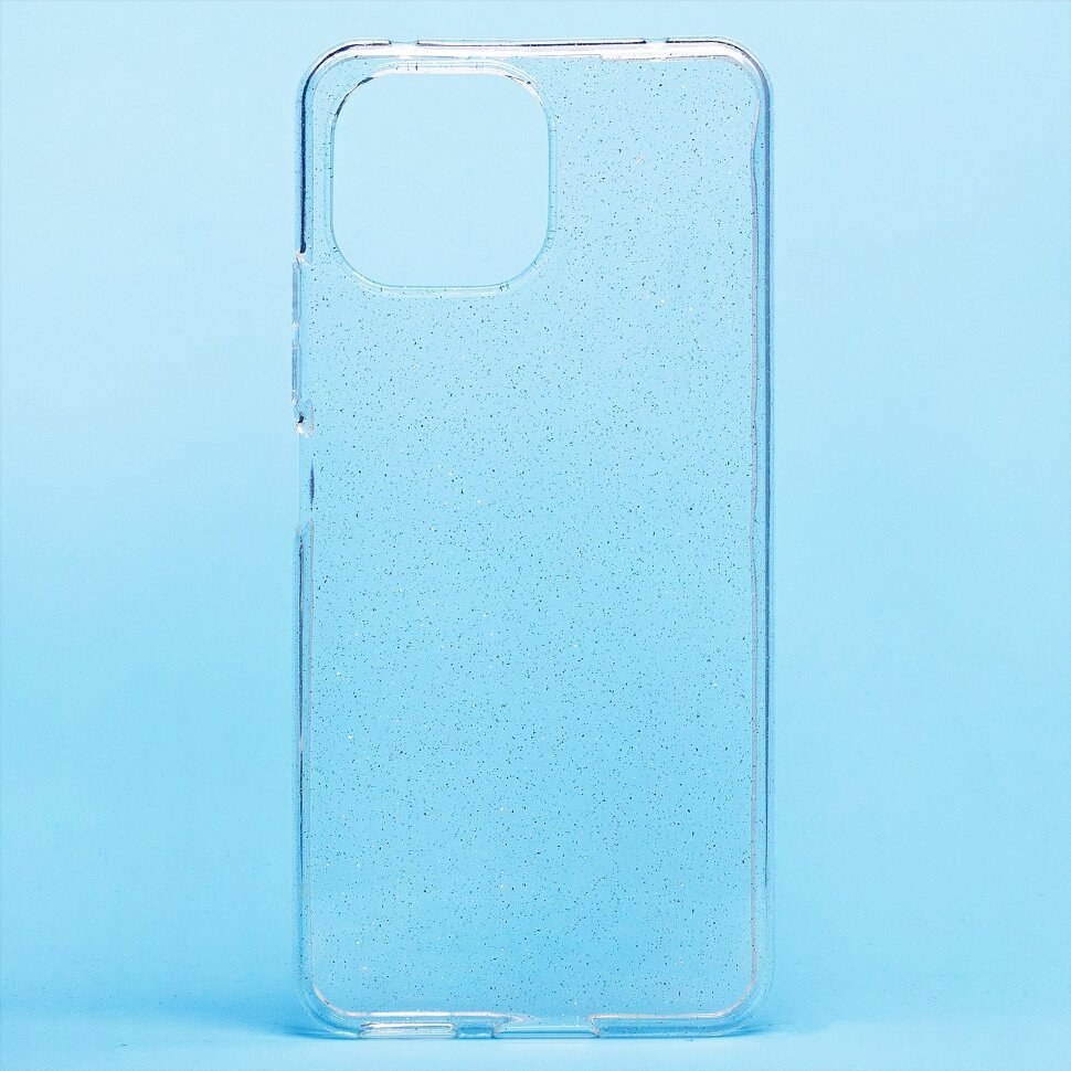 Накладка SC123 Xiaomi Mi 11 Lite (white) с блестками