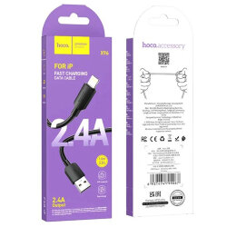 USB кабель на iPhone 5 HOCO X96 Hyper 2.4A черный