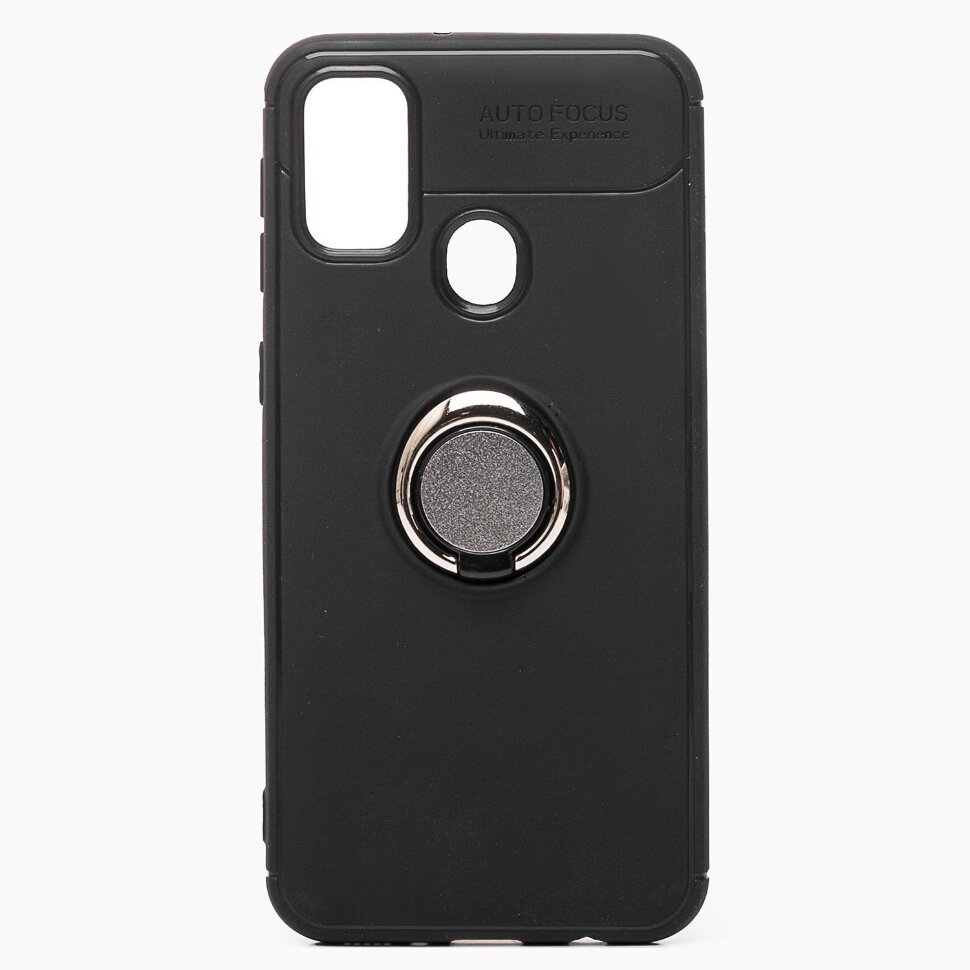 Накладка SC131 Samsung M215 Galaxy M21+ кольцо-держатель (black)