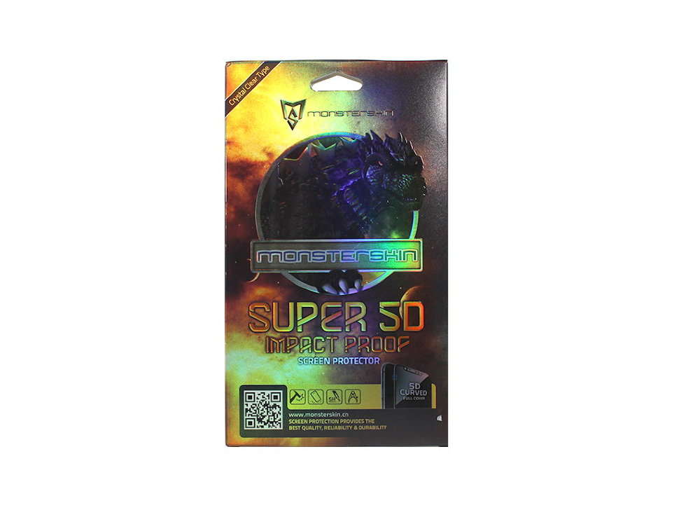 Бронь-пленка защитная 5D Monsterskin для iPhone XS 5.8" Black/White