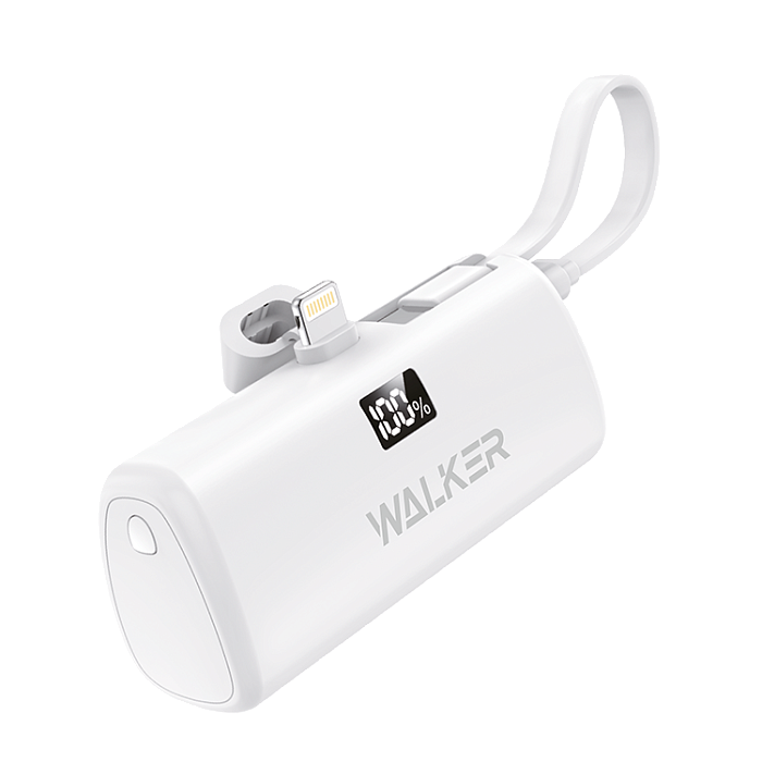 ЗУ Power Bank WALKER WB-965 Mini 5000mAh, 20W, Lightning, белое